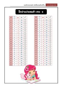 แบบฝึกอ่านประสมคำ ชั้นประถมศึกษาปีที่1