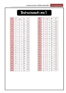 แบบฝึกอ่านประสมคำ ชั้นประถมศึกษาปีที่1