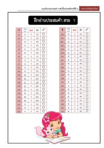 แบบฝึกอ่านประสมคำ ชั้นประถมศึกษาปีที่1