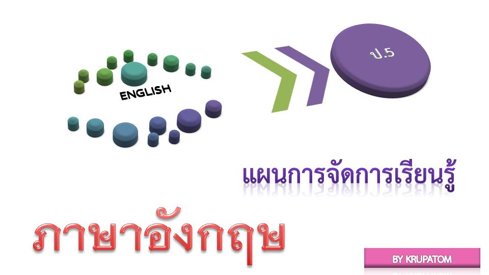 แผนการสอนภาษาอังกฤษ ชั้นประถมศึกษาปีที่ 5