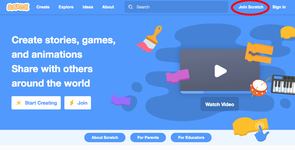 Join Scratch Network วิธีการสมัครสมาชิก กับ Scratch - ข่าวการศึกษา ครูประถม.คอม