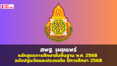 การเผยแพร่หลักสูตรการศึกษาปฐมวัย พุทธศักราช 2568 สำหรับเด็กอายุ 3 - 6 ปี พร้อมด้วยคู่มือหลักสูตรการศึกษาปฐมวัย พุทธศักราช 2568 สำหรับเด็กอายุ 3 - 6 ปี และหลักสูตรการศึกษาประถมศึกษาตอนต้น (ชั้นประถมศึกษาปีที่ 1 - 3) พุทธศักราช 2568 พร้อมด้วยคู่มือการใช้หลักสูตรการศึกษาประถมศึกษาตอนต้น (ชั้นประถมศึกษาปีที่ 1 - 3) พุทธศักราช 2568