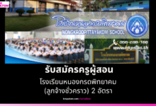 โรงเรียนหนองกรดพิทยาคม รับสมัครครูผู้สอน (ลูกจ้างชั่วคราว) 2 อัตรา – จ.นครสวรรค์