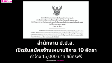 สำนักงาน ป.ป.ส. เปิดรับสมัครจ้างเหมาบริการ 19 อัตรา วุฒิปริญญาตรี ค่าจ้าง 15,000 บาท สมัครฟรี