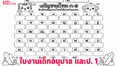 แจกฟรี! ใบงานเสริมทักษะช่วงปิดเทอม อนุบาล 3 และประถม ทบทวนความรู้พร้อมรับเปิดเทอมใหม่แบบไม่เครียด