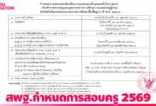ปฏิทินสอบบรรจุครูผู้ช่วย สพฐ. ปี 2569 รับสมัคร 19–25 ต.ค. นี้ จัดสอบข้อเขียน 14–15 พ.ย.
